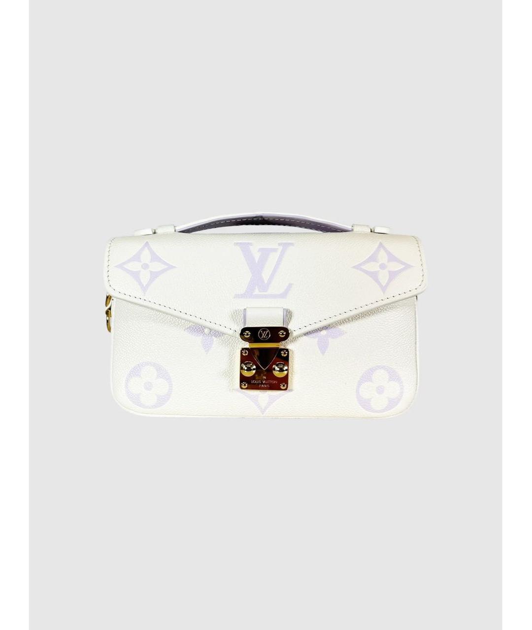 LOUIS VUITTON Белая кожаная сумка тоут, фото 2