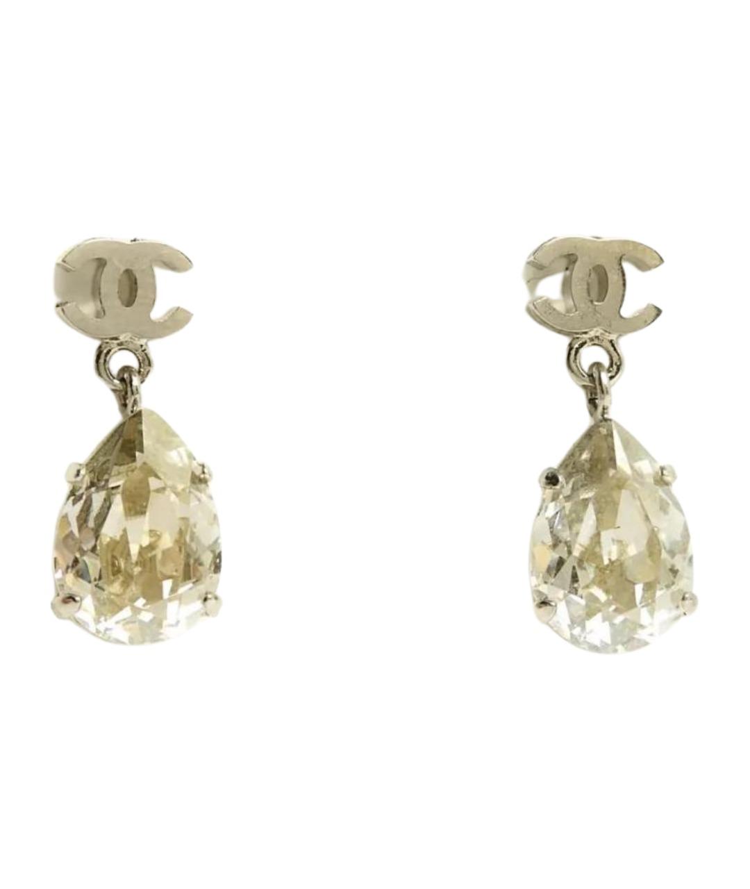 CHANEL Серебряные металлические серьги, фото 1