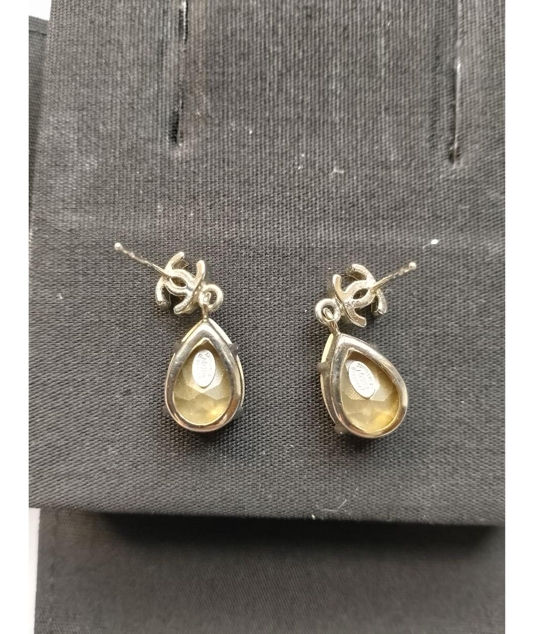 CHANEL Серебряные металлические серьги, фото 3