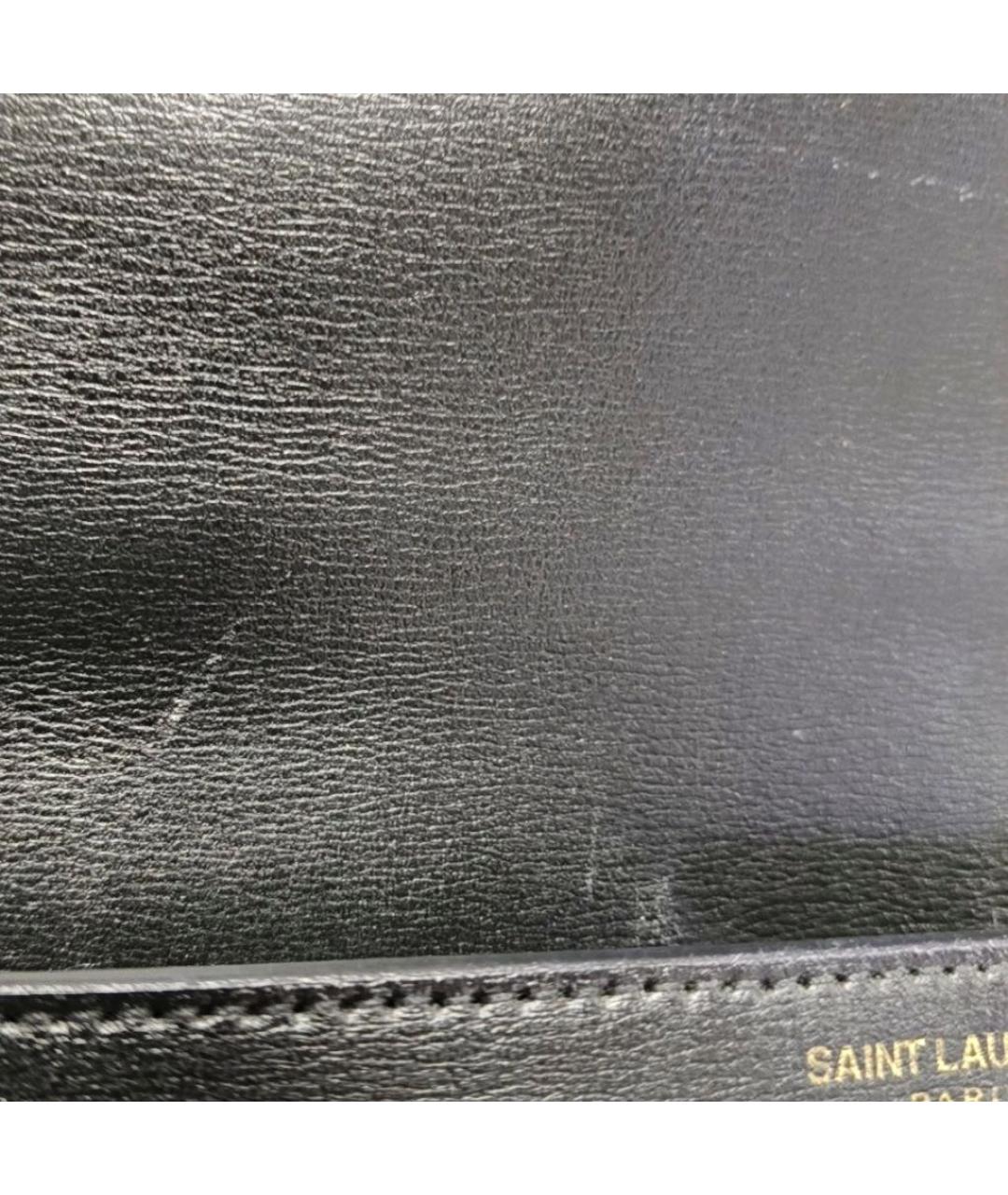 SAINT LAURENT Черная кожаная сумка через плечо, фото 8