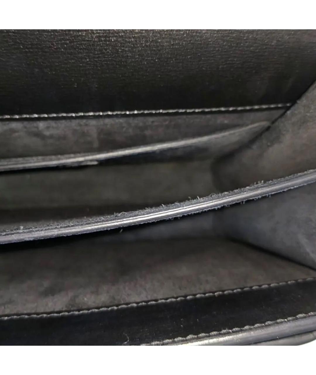 SAINT LAURENT Черная кожаная сумка через плечо, фото 6