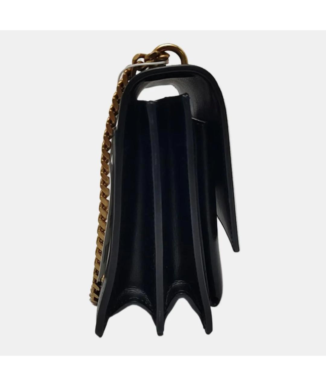 SAINT LAURENT Черная кожаная сумка через плечо, фото 3