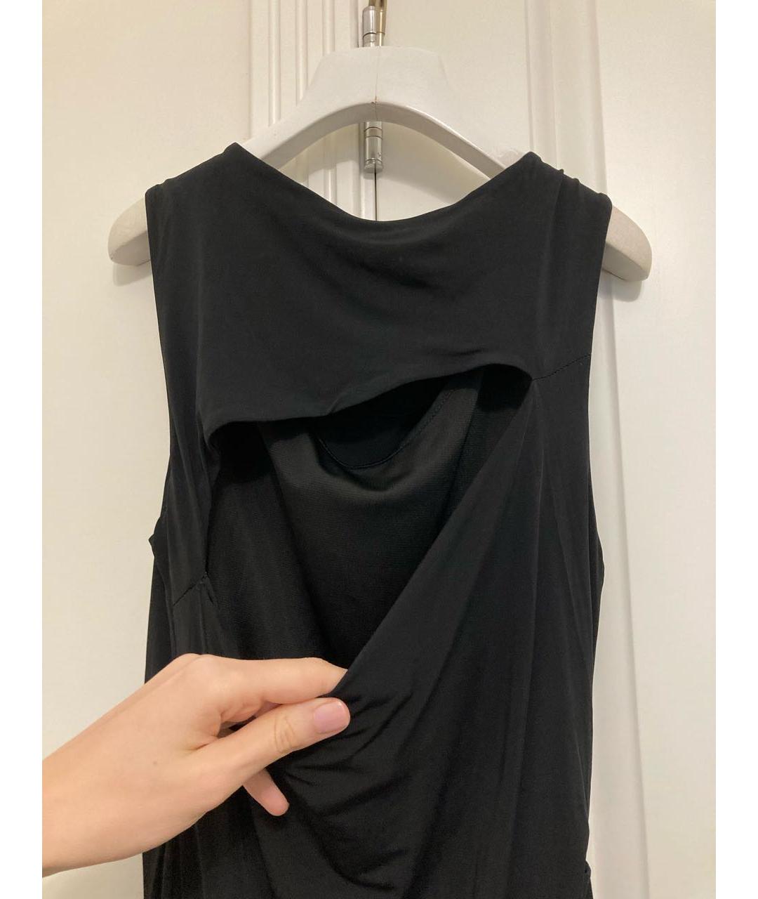 HELMUT LANG Черное вискозное вечернее платье, фото 4