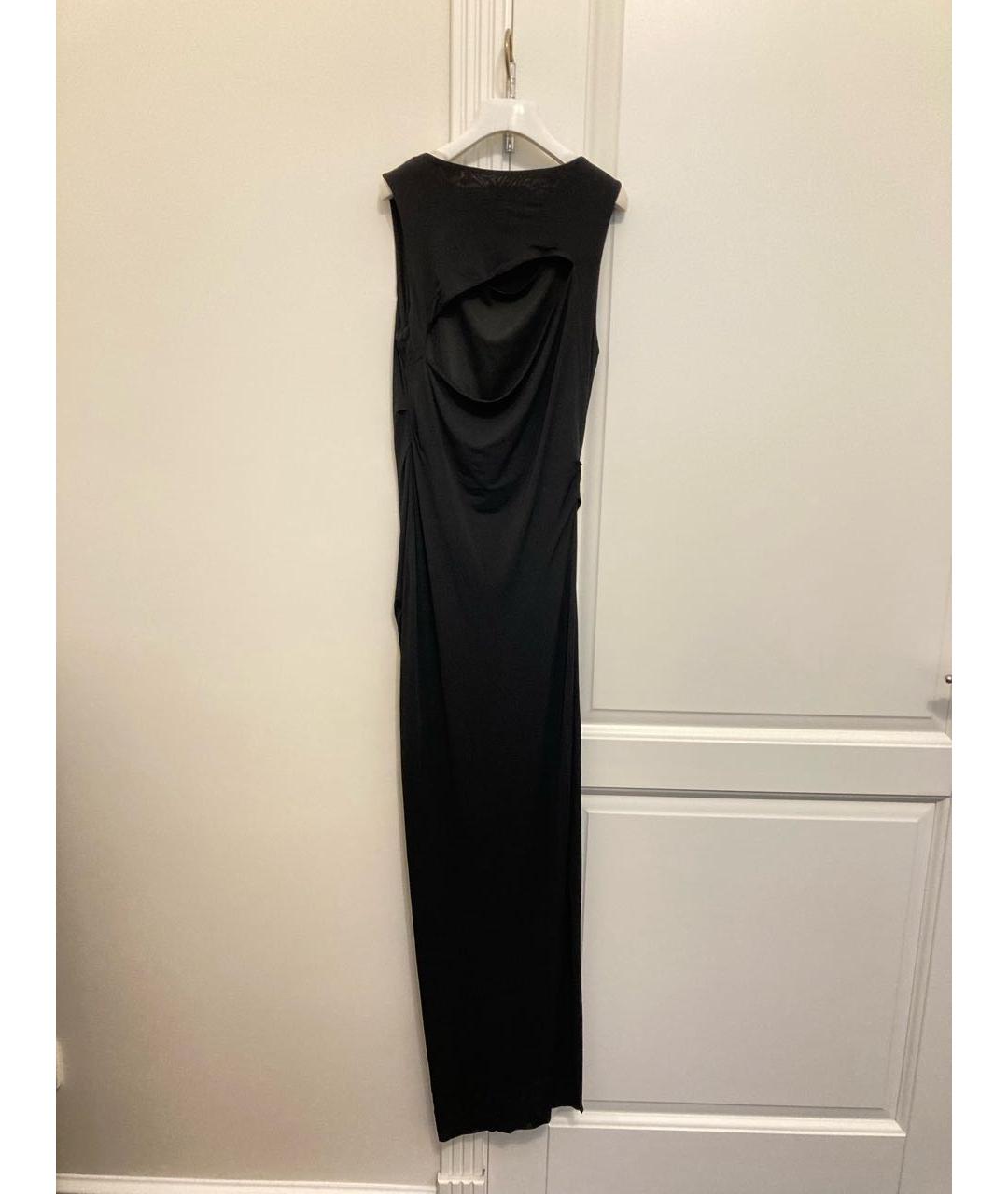 HELMUT LANG Черное вискозное вечернее платье, фото 2