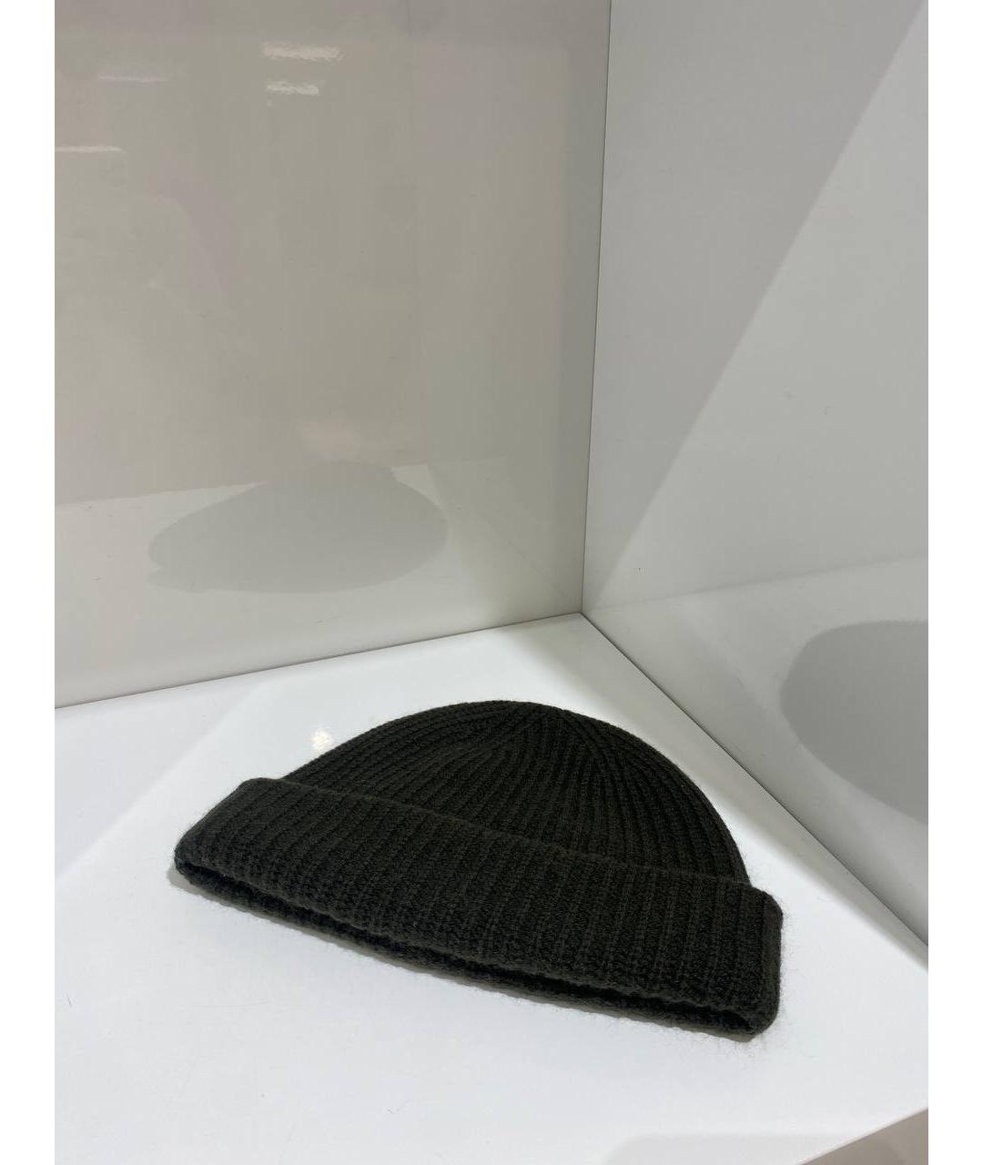 YVES SALOMON Зеленая шерстяная шапка, фото 3