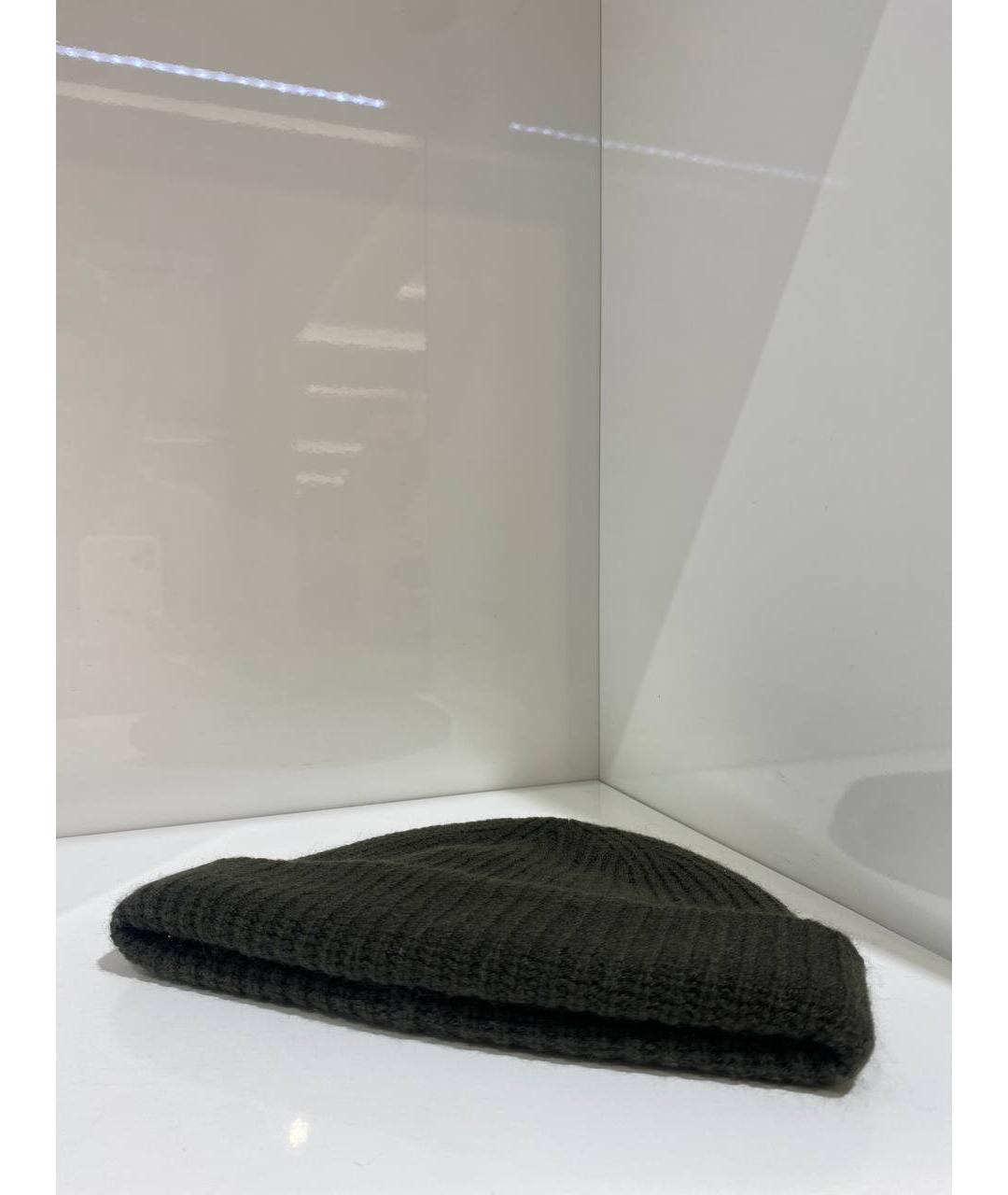 YVES SALOMON Зеленая шерстяная шапка, фото 2