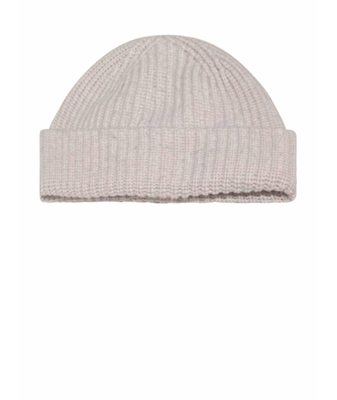 YVES SALOMON Белая шерстяная шапка, фото 1
