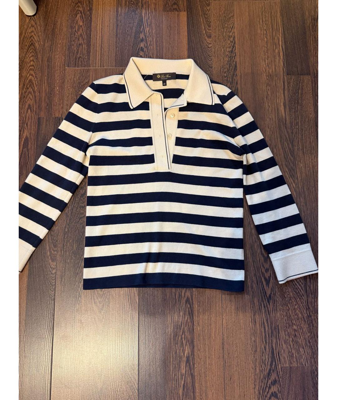 LORO PIANA Белый хлопковый джемпер / свитер, фото 6