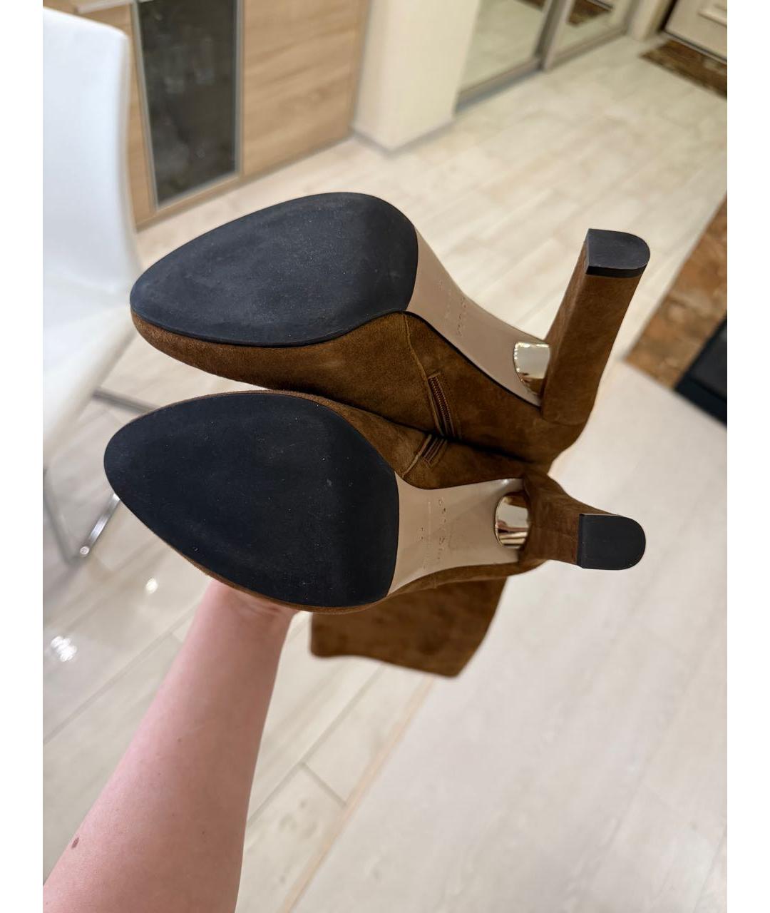 LE SILLA Коричневые замшевые сапоги, фото 6