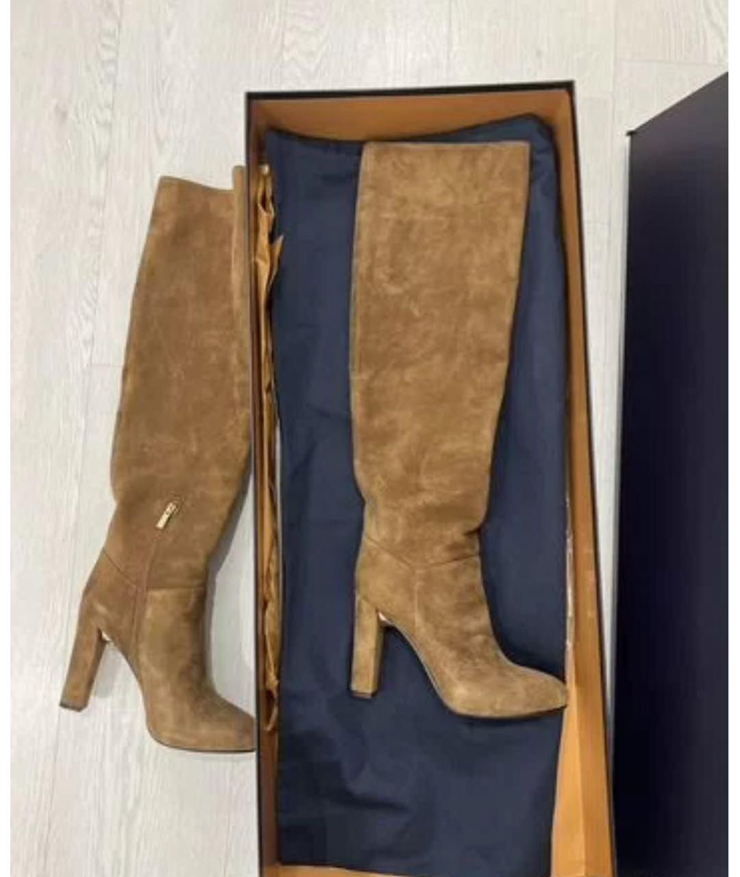 LE SILLA Коричневые замшевые сапоги, фото 7