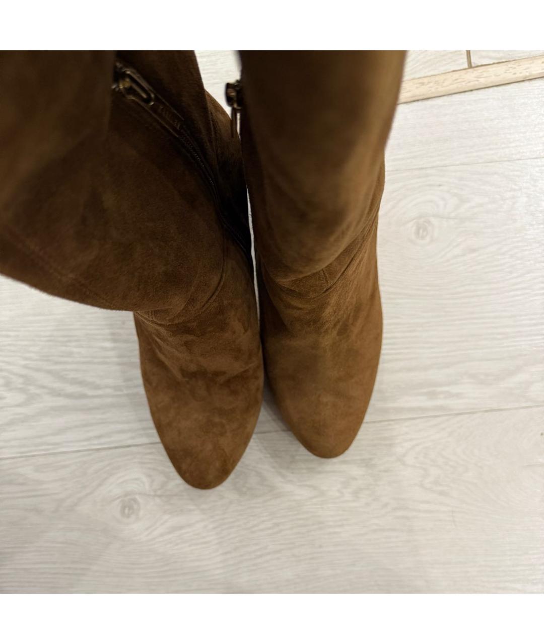 LE SILLA Коричневые замшевые сапоги, фото 3