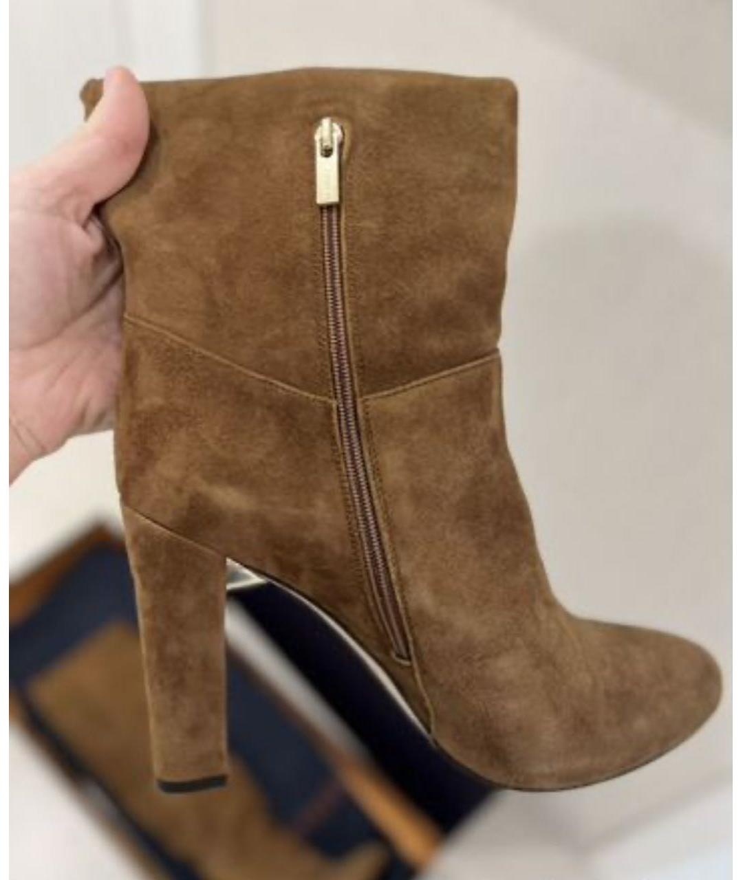 LE SILLA Коричневые замшевые сапоги, фото 8