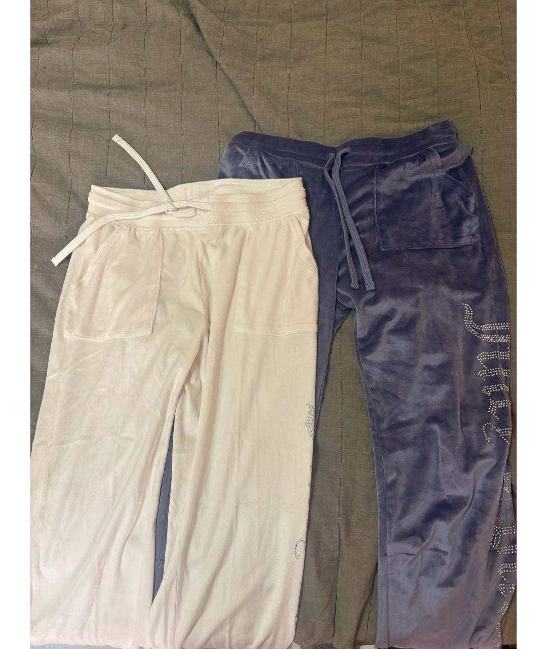 JUICY COUTURE Мульти полиэстеровые прямые брюки, фото 2