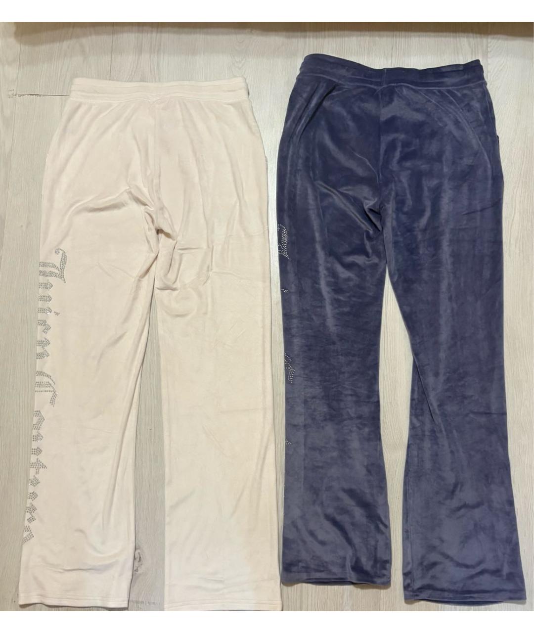 JUICY COUTURE Мульти полиэстеровые прямые брюки, фото 3