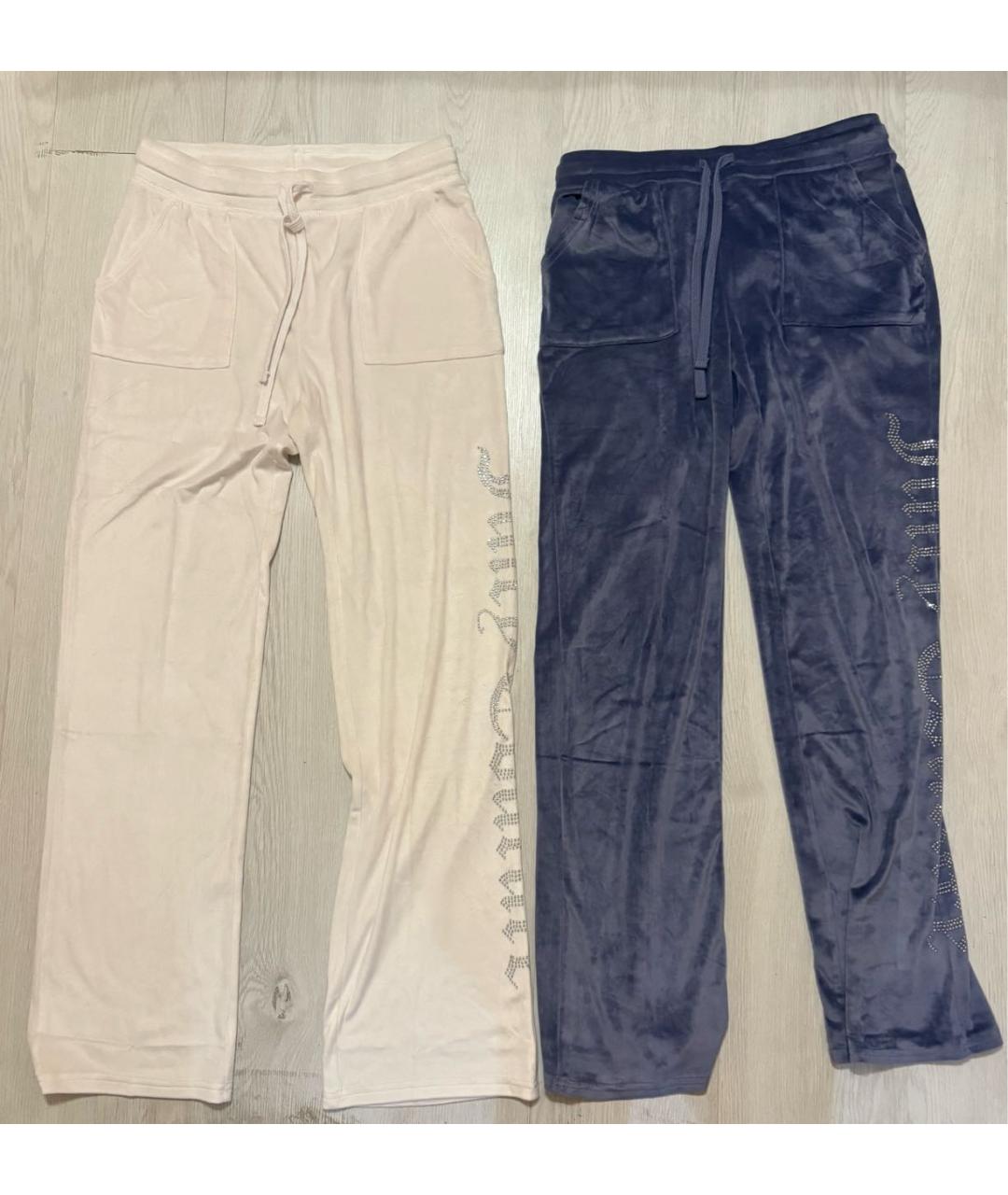 JUICY COUTURE Мульти полиэстеровые прямые брюки, фото 9