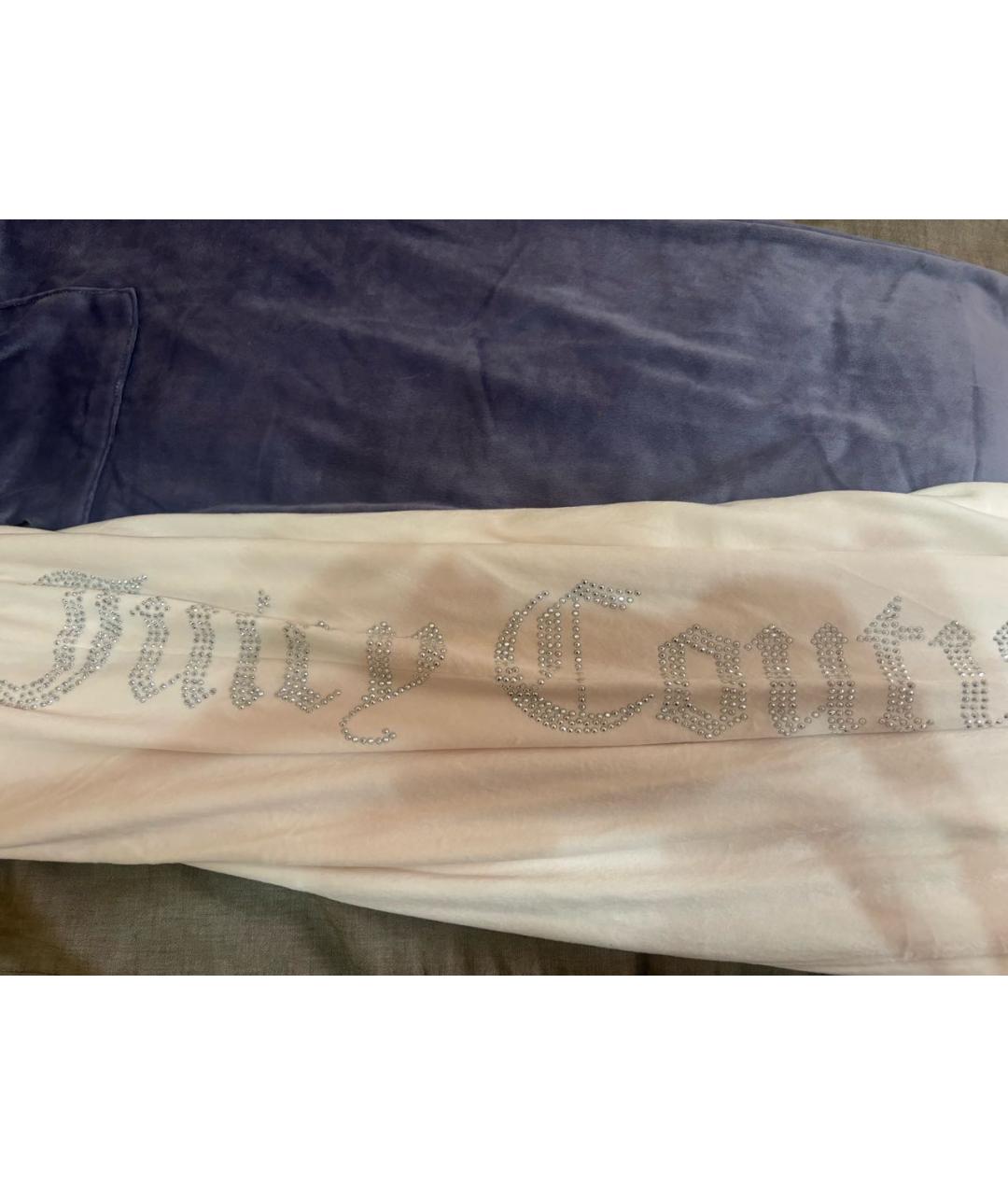 JUICY COUTURE Мульти полиэстеровые прямые брюки, фото 4