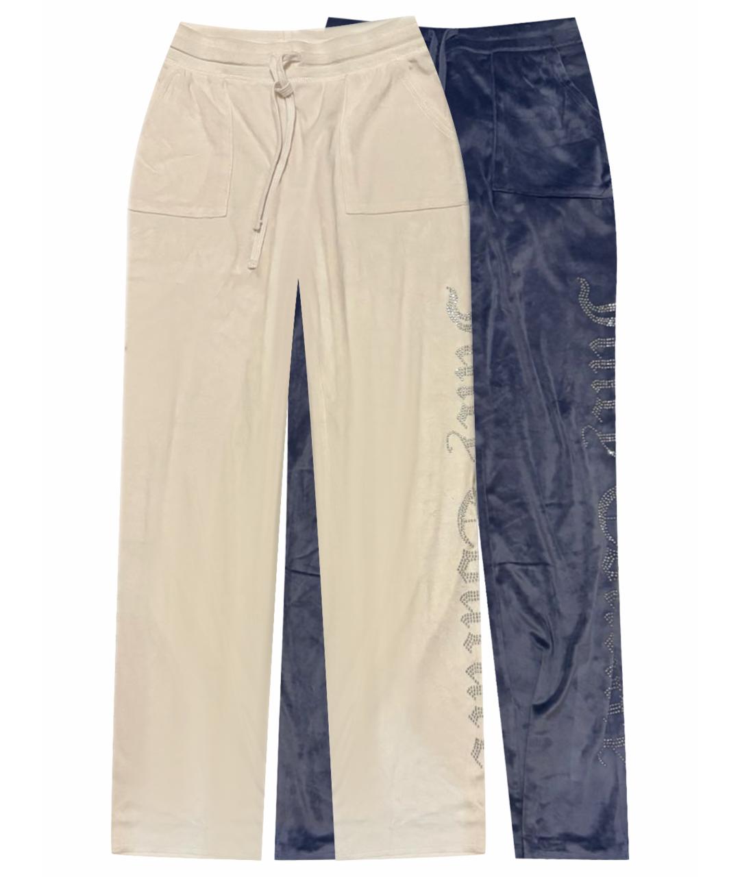 JUICY COUTURE Мульти полиэстеровые прямые брюки, фото 1