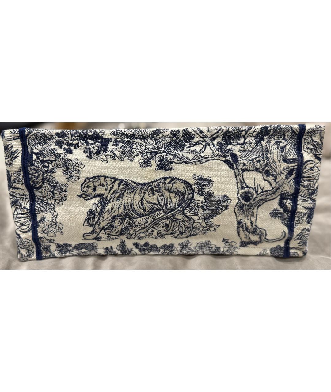 CHRISTIAN DIOR Белая тканевая сумка тоут, фото 2