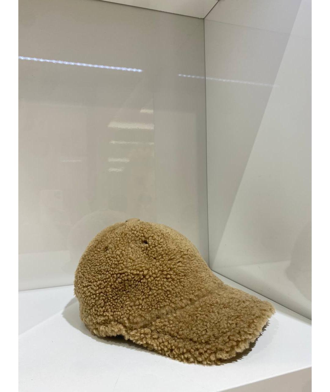 YVES SALOMON Бежевая шерстяная кепка, фото 2