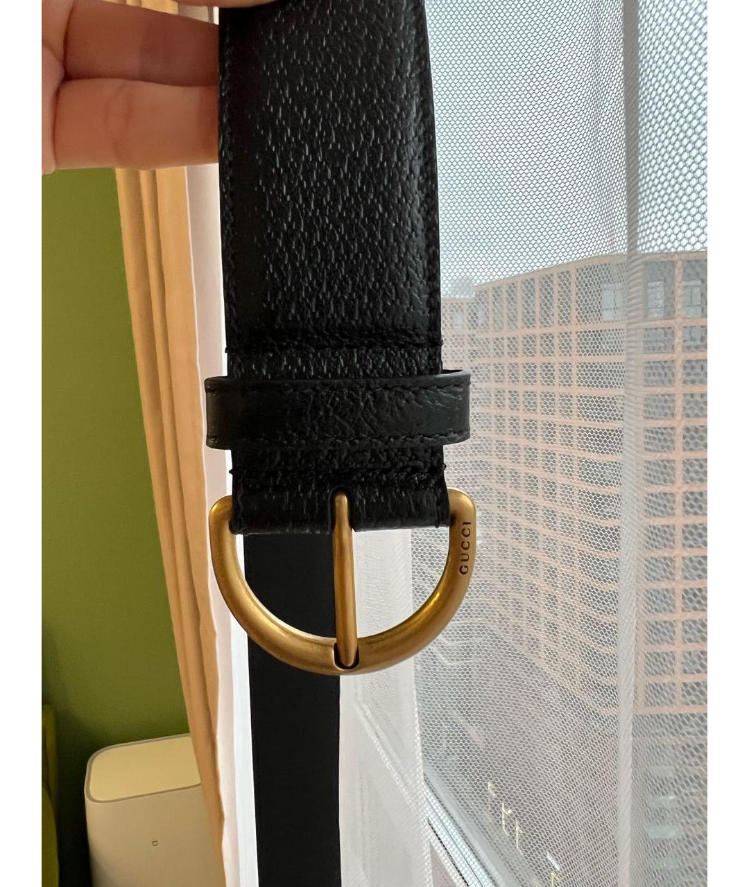 GUCCI Черный кожаный ремень, фото 6