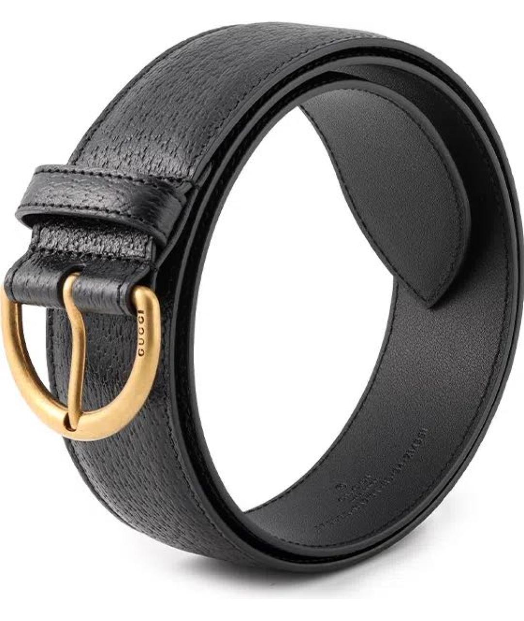 GUCCI Черный кожаный ремень, фото 2