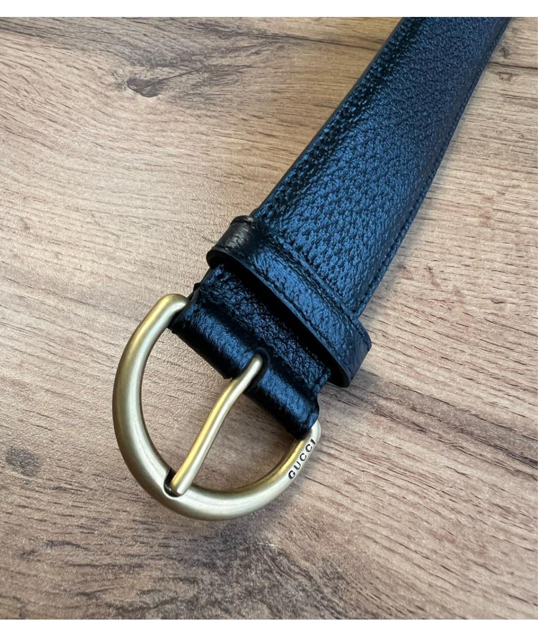 GUCCI Черный кожаный ремень, фото 7