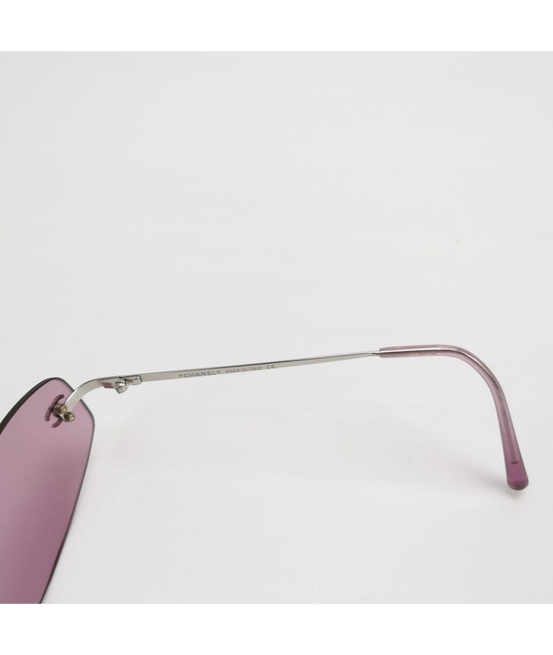CHANEL Розовые металлические солнцезащитные очки, фото 5