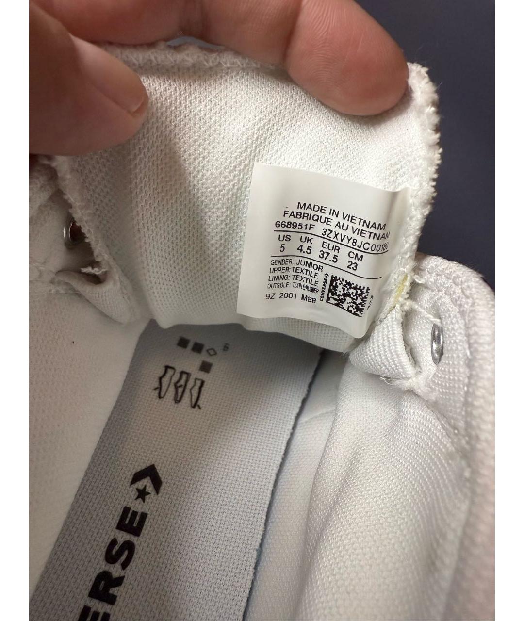 CONVERSE Белые текстильные кеды, фото 5