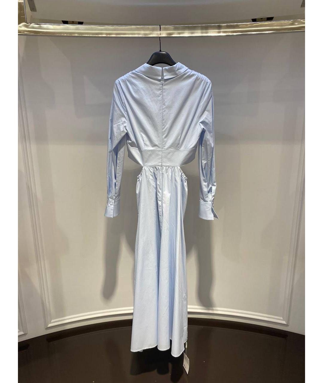 SELF-PORTRAIT Голубое хлопковое повседневное платье, фото 3
