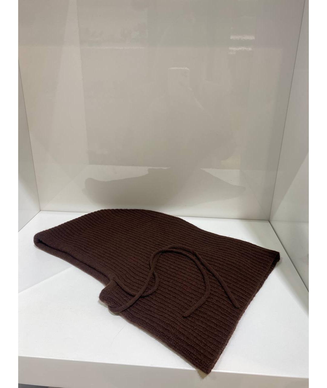 YVES SALOMON Коричневый кашемировый капюшон, фото 4