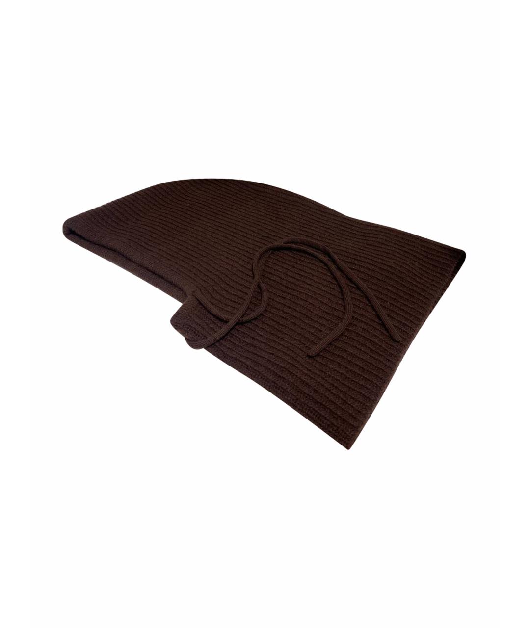 YVES SALOMON Коричневый кашемировый капюшон, фото 2