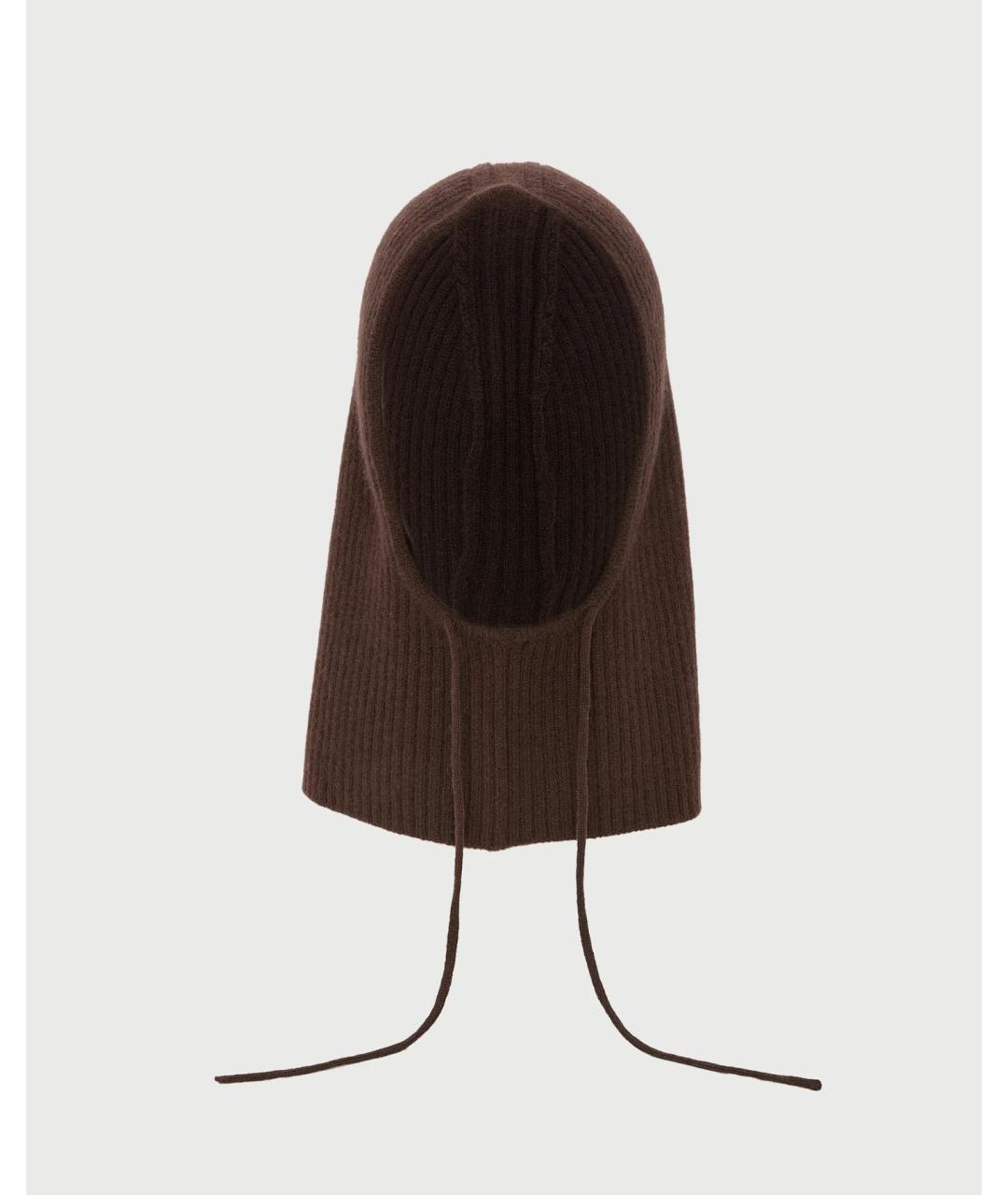 YVES SALOMON Коричневый кашемировый капюшон, фото 5