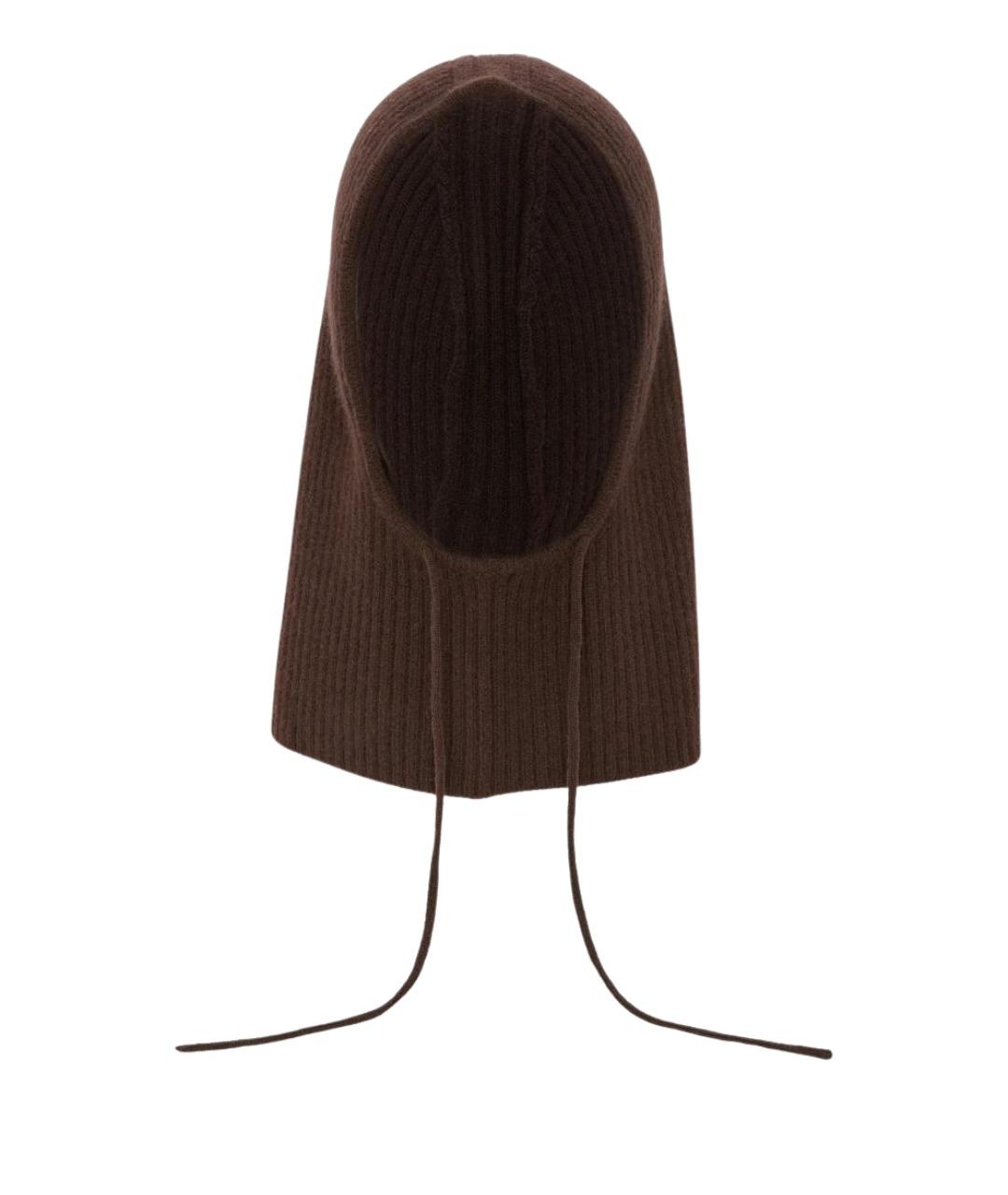 YVES SALOMON Коричневый кашемировый капюшон, фото 1