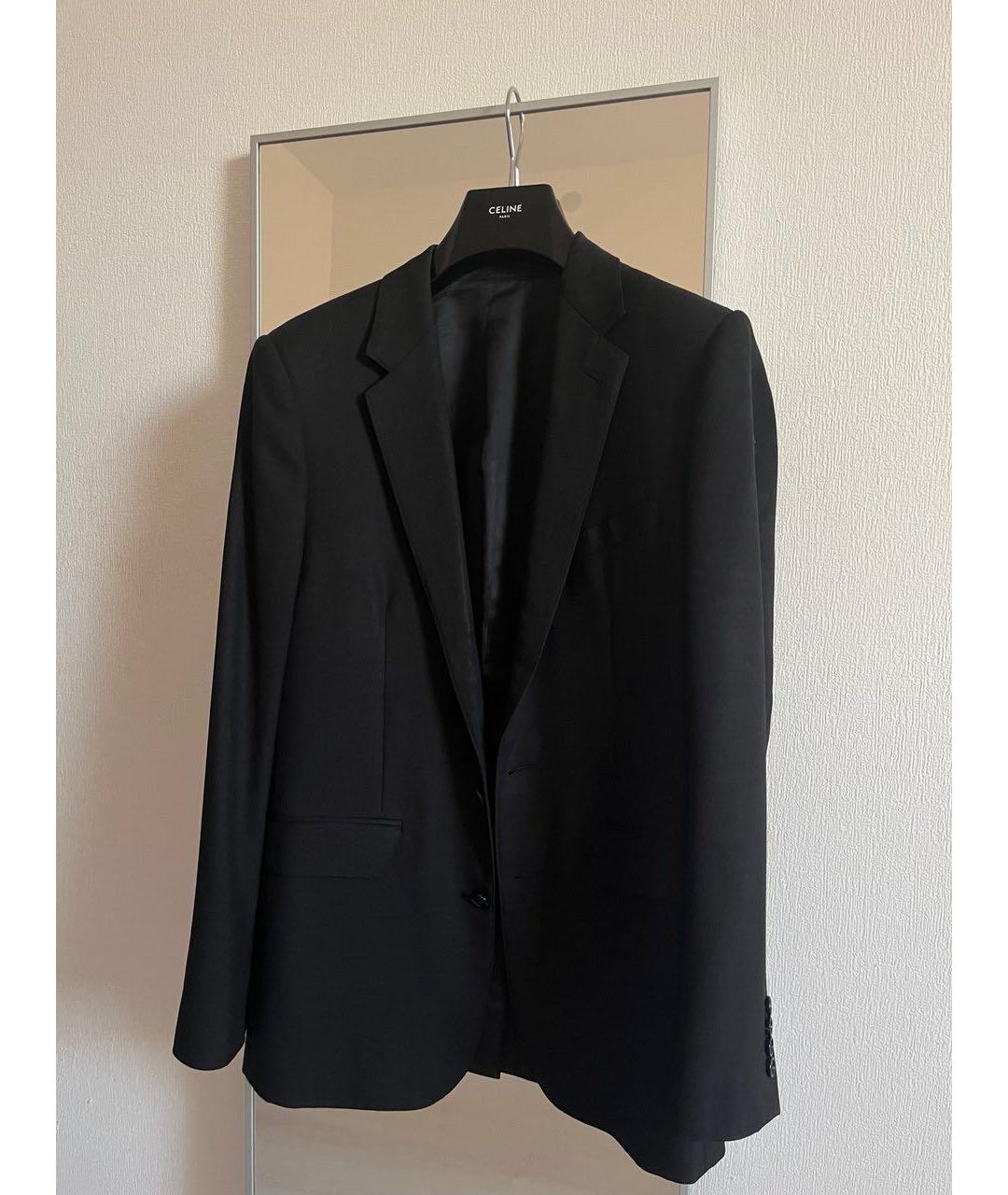 CELINE Черный шерстяной жакет/пиджак, фото 9