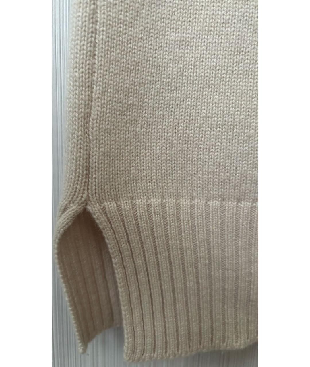 HERMES Бежевое кашемировое повседневное платье, фото 7