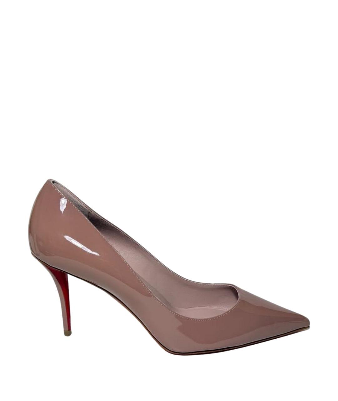 CHRISTIAN LOUBOUTIN Бежевые туфли из лакированной кожи, фото 1