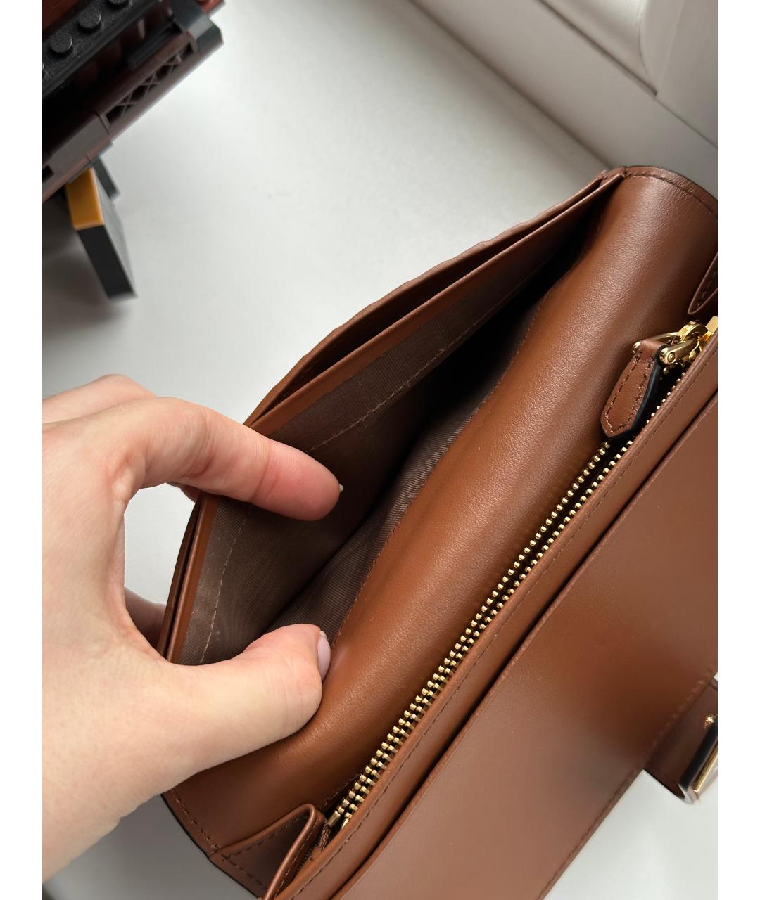 PRADA Коричневый кожаный кошелек, фото 3