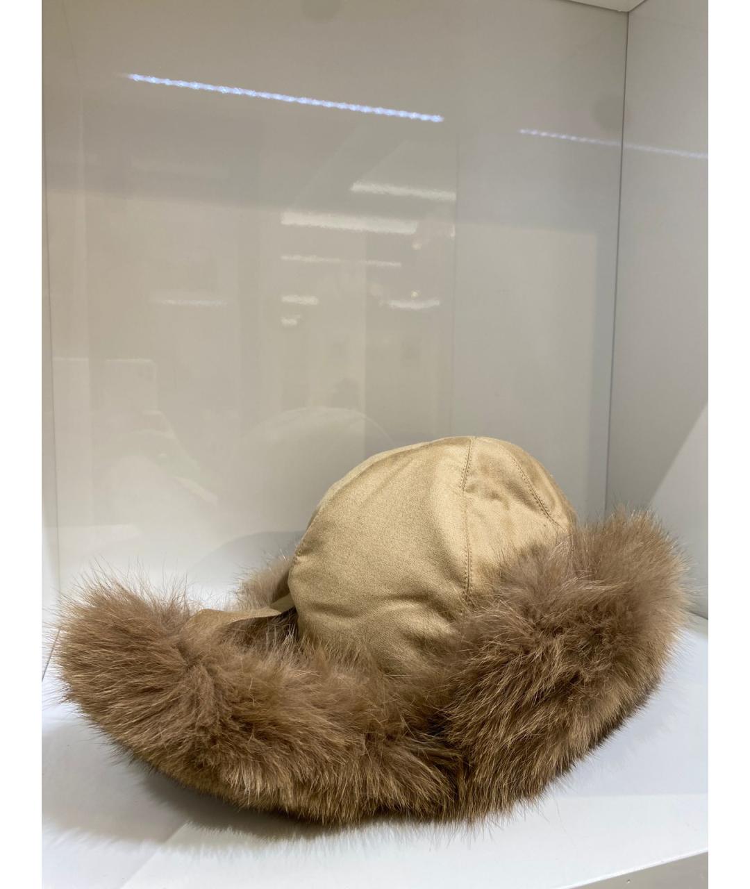 YVES SALOMON Бежевая шапка, фото 2