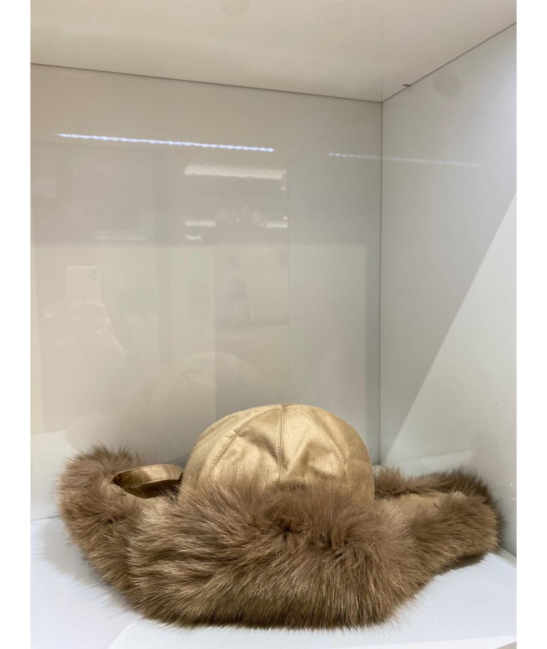 YVES SALOMON Бежевая шапка, фото 3