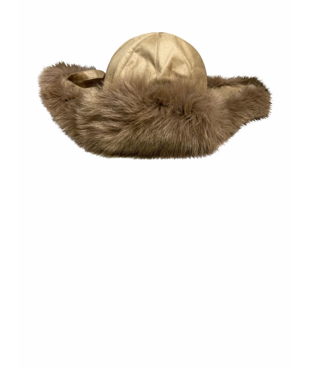 YVES SALOMON Бежевая шапка, фото 1