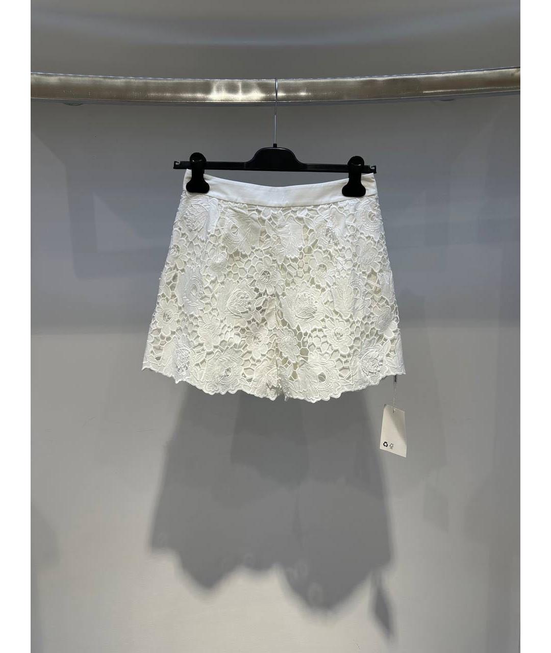 SELF-PORTRAIT Белые хлопковые шорты, фото 3