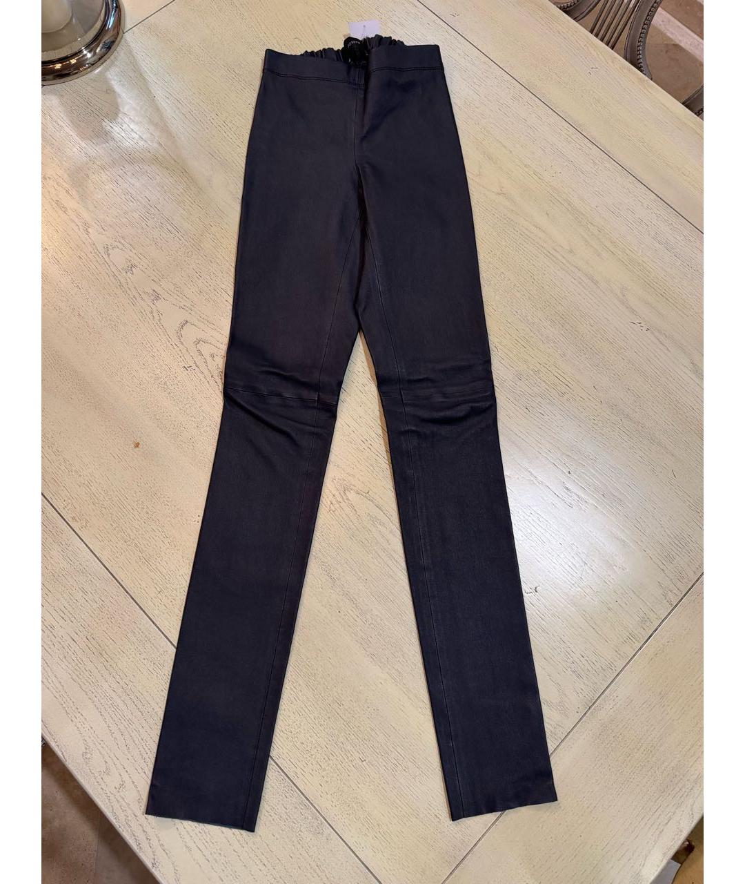 JOSEPH Серые кожаные леггинсы и велосипедки, фото 3