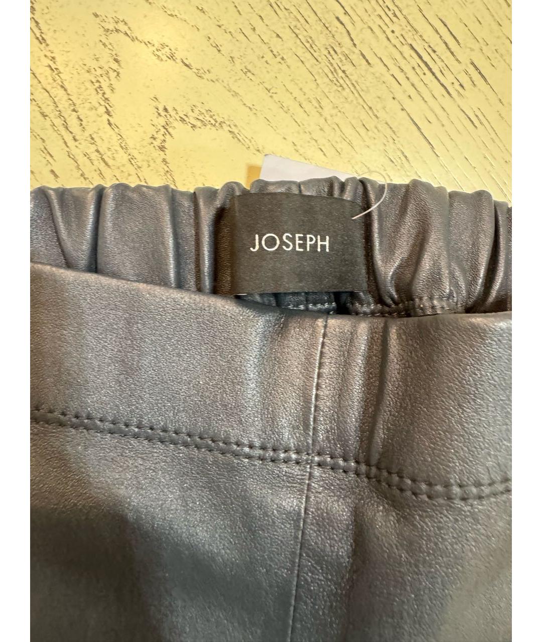 JOSEPH Серые кожаные леггинсы и велосипедки, фото 4