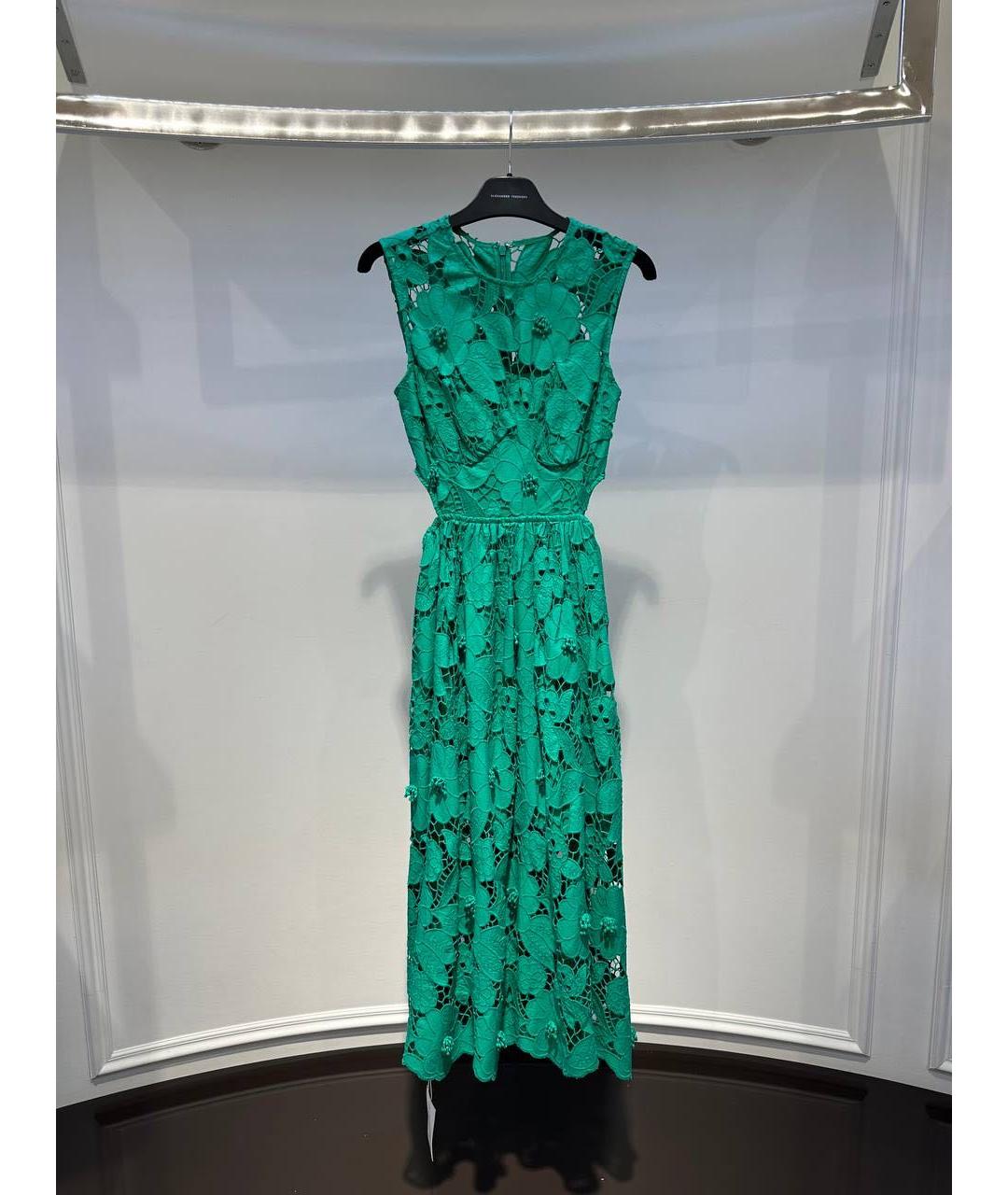 SELF-PORTRAIT Зеленые хлопковое платье, фото 2