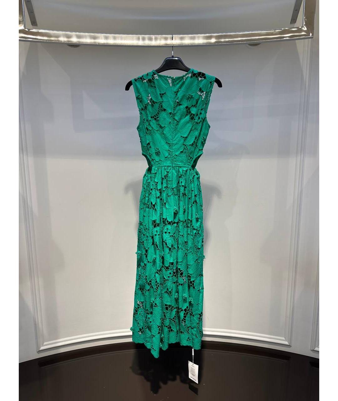 SELF-PORTRAIT Зеленые хлопковое платье, фото 3