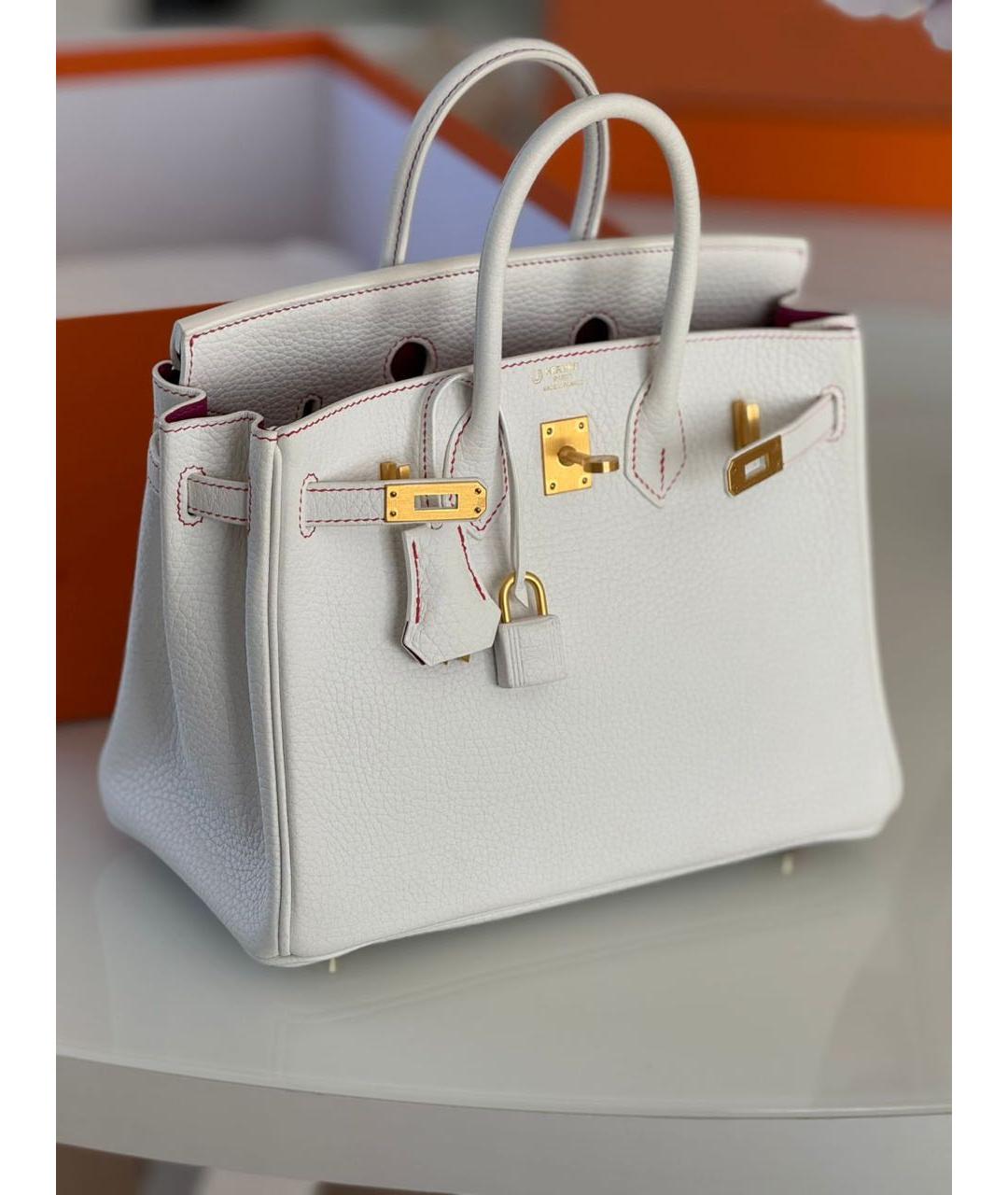 HERMES Кожаная сумка с короткими ручками, фото 7