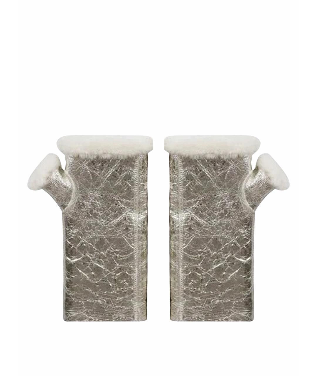 YVES SALOMON Серебряные шерстяные перчатки, фото 1