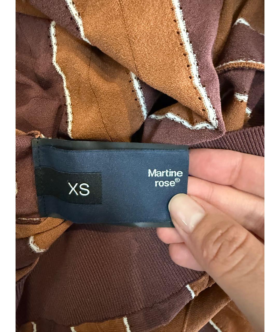 MARTINE ROSE Коричневый полиэстеровый джемпер / свитер, фото 3
