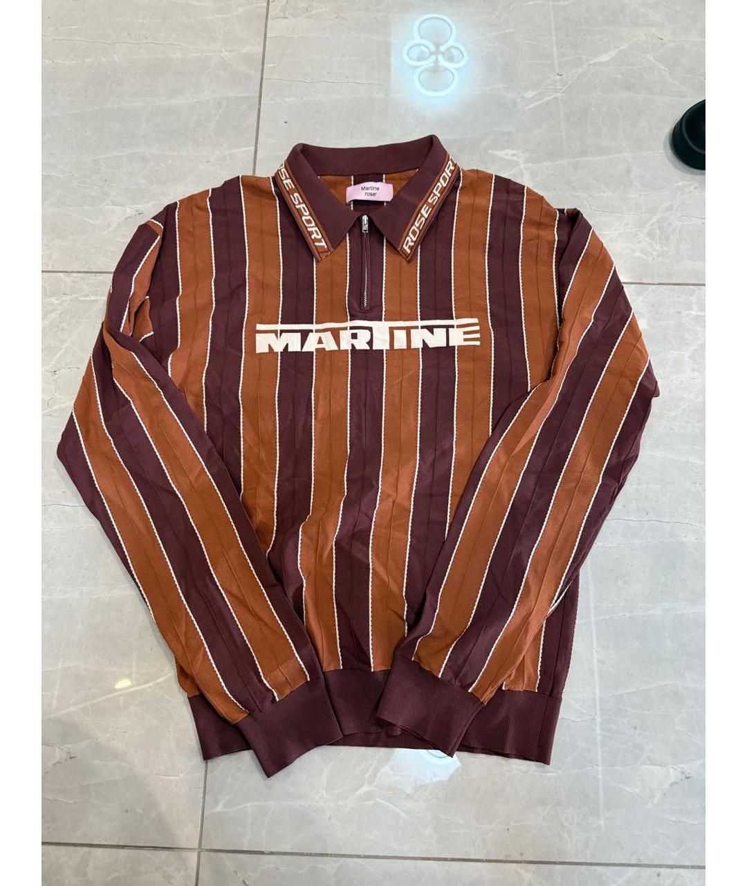 MARTINE ROSE Коричневый полиэстеровый джемпер / свитер, фото 4