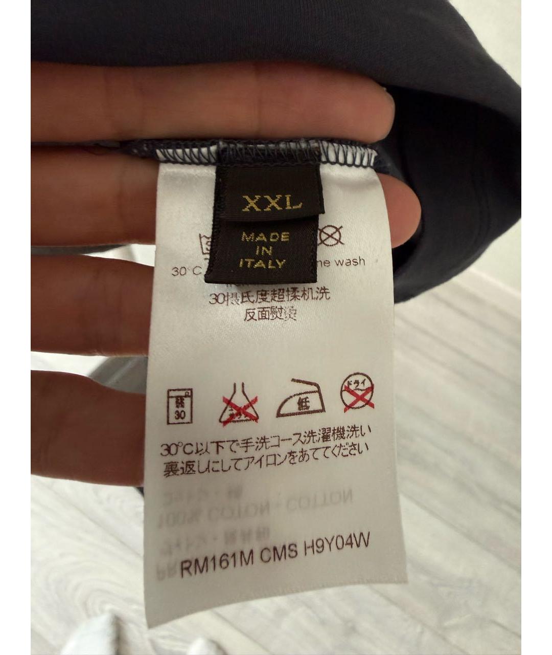 LOUIS VUITTON Бежевая хлопко-шерстяная футболка, фото 3